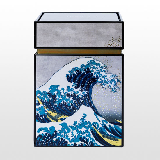 Boîte à thé Hokusai La grande vague de Kanagawa