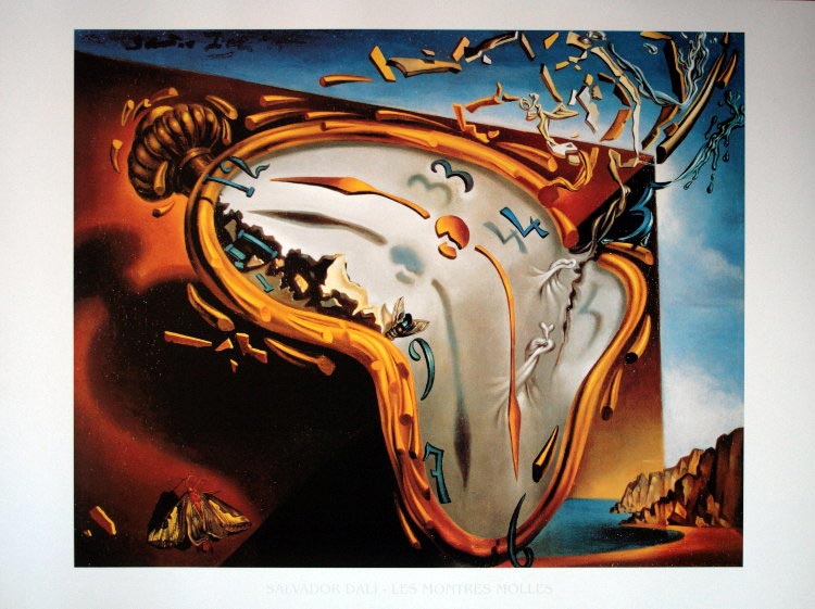 Salvador Dali Art Print - The melting clock - Print 80 x 60 cm