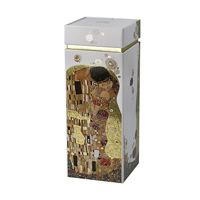 Tisanière Mug Tonneau porcelaine 'Gustav Klimt' marron (le Baiser