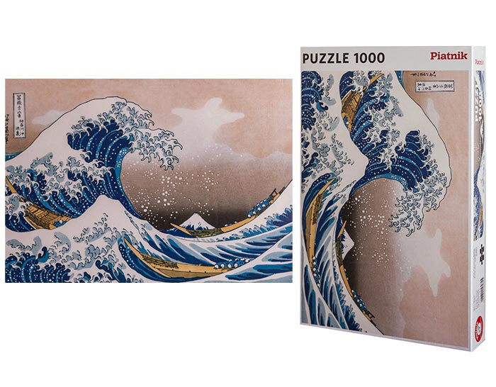 Puzzle Hokusai : La grande onda di Kanagawa.Puzzle artistico 1000