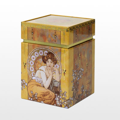 Alphonse Mucha Tea box : Topaz