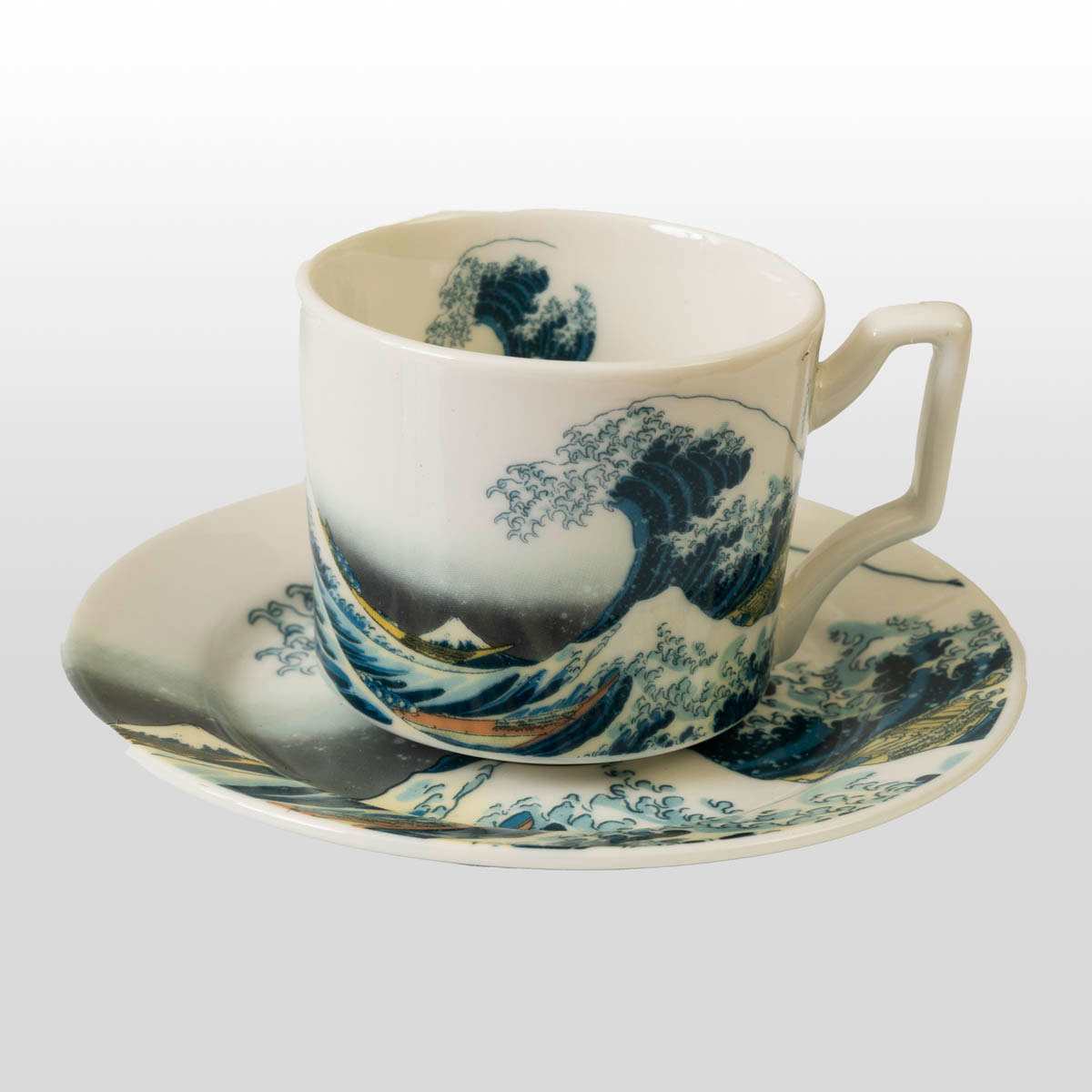 Set di due tazzine da caffè espresso Hokusai: La grande onda (dettaglio 2)