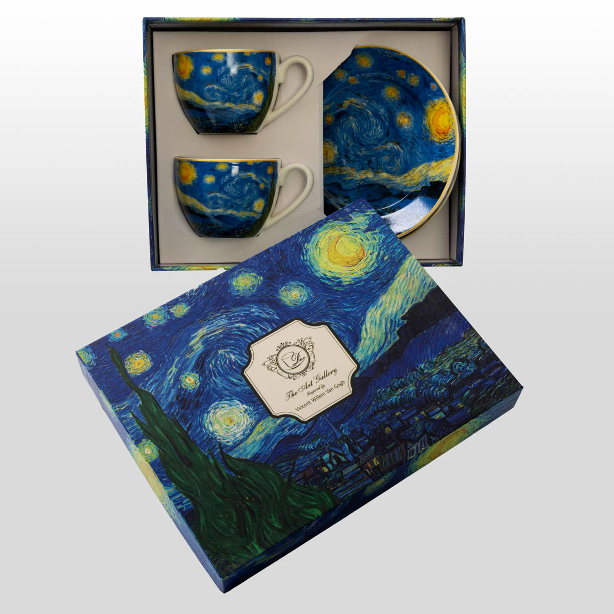 Vincent Van Gogh Espresso Cup Duo: The Starry Night (detail 1)