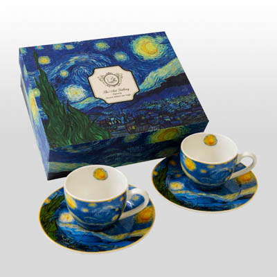 Vincent Van Gogh Espresso Cup Duo: The Starry Night