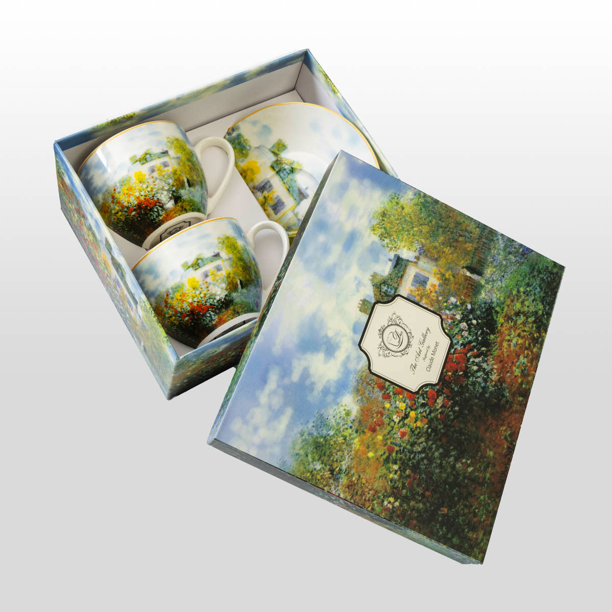 Duo de tasses à Thé Claude Monet : La maison de l'artiste (détail 1)