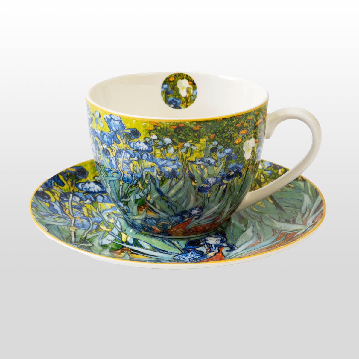 Dúo de tazas de té Vincent Van Gogh: Los lirios (detalle 2)