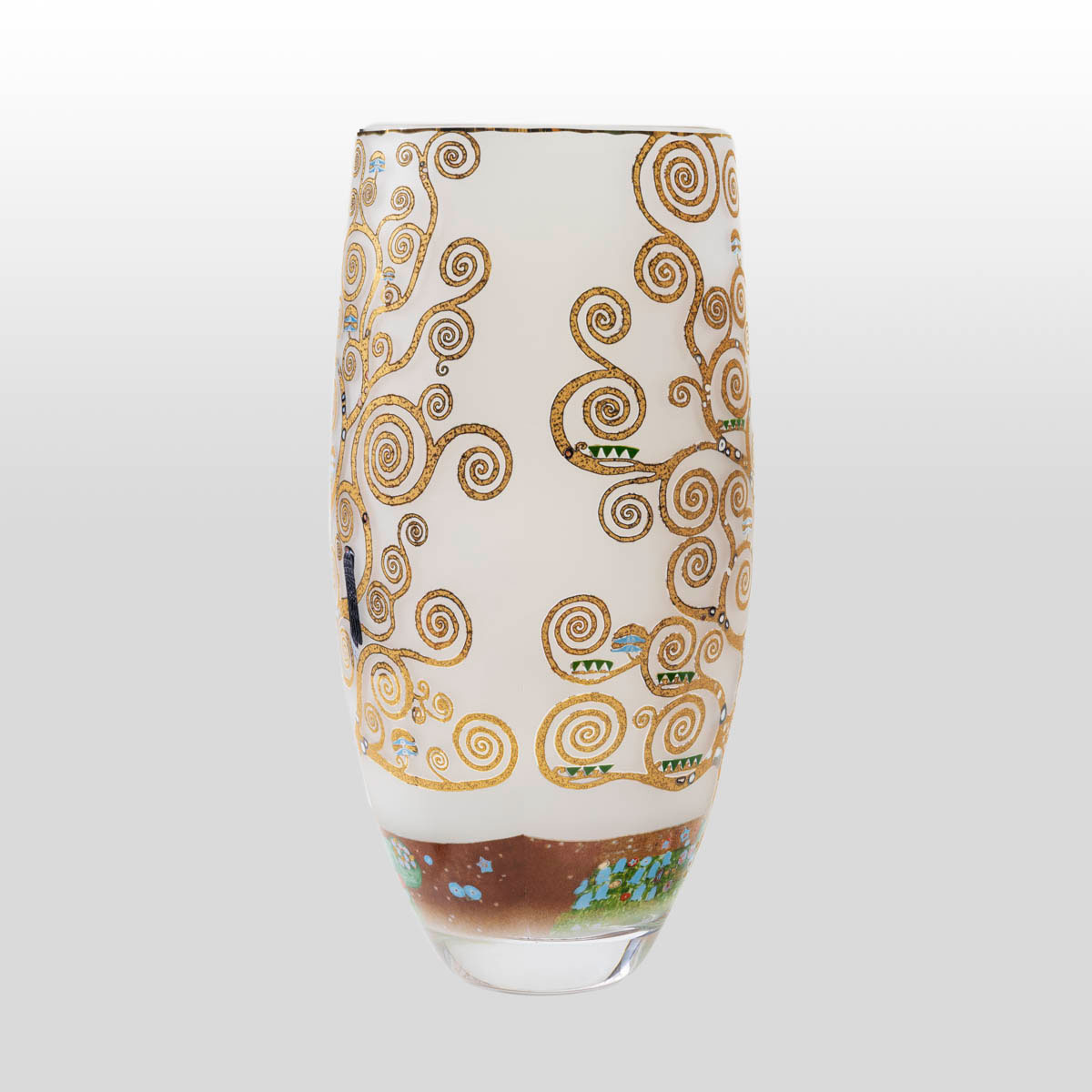 Vaso in vetro satinato Gustav Klimt: L'albero della vita