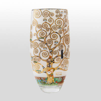 Vase en verre sablé Gustav Klimt : L'arbre de vie