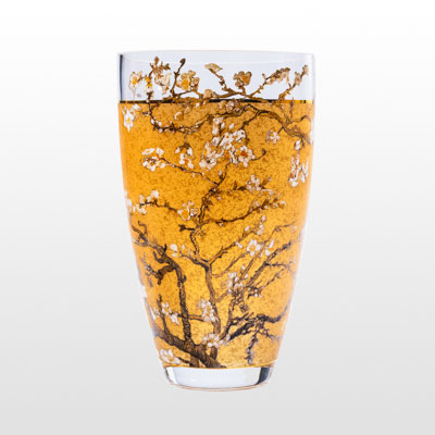 Glass Vase Vincent Van Gogh: Almond Blossom Branch (Gold)