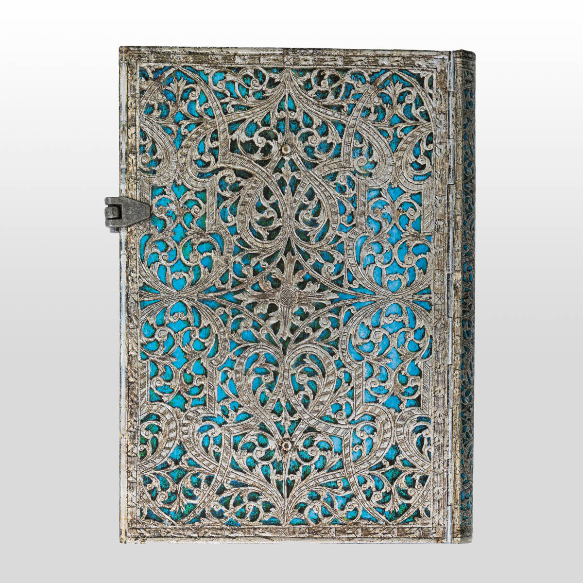 Diario Paperblanks - Filigrana d’Argento : Blu Maya - MIDI (dettaglio 1)