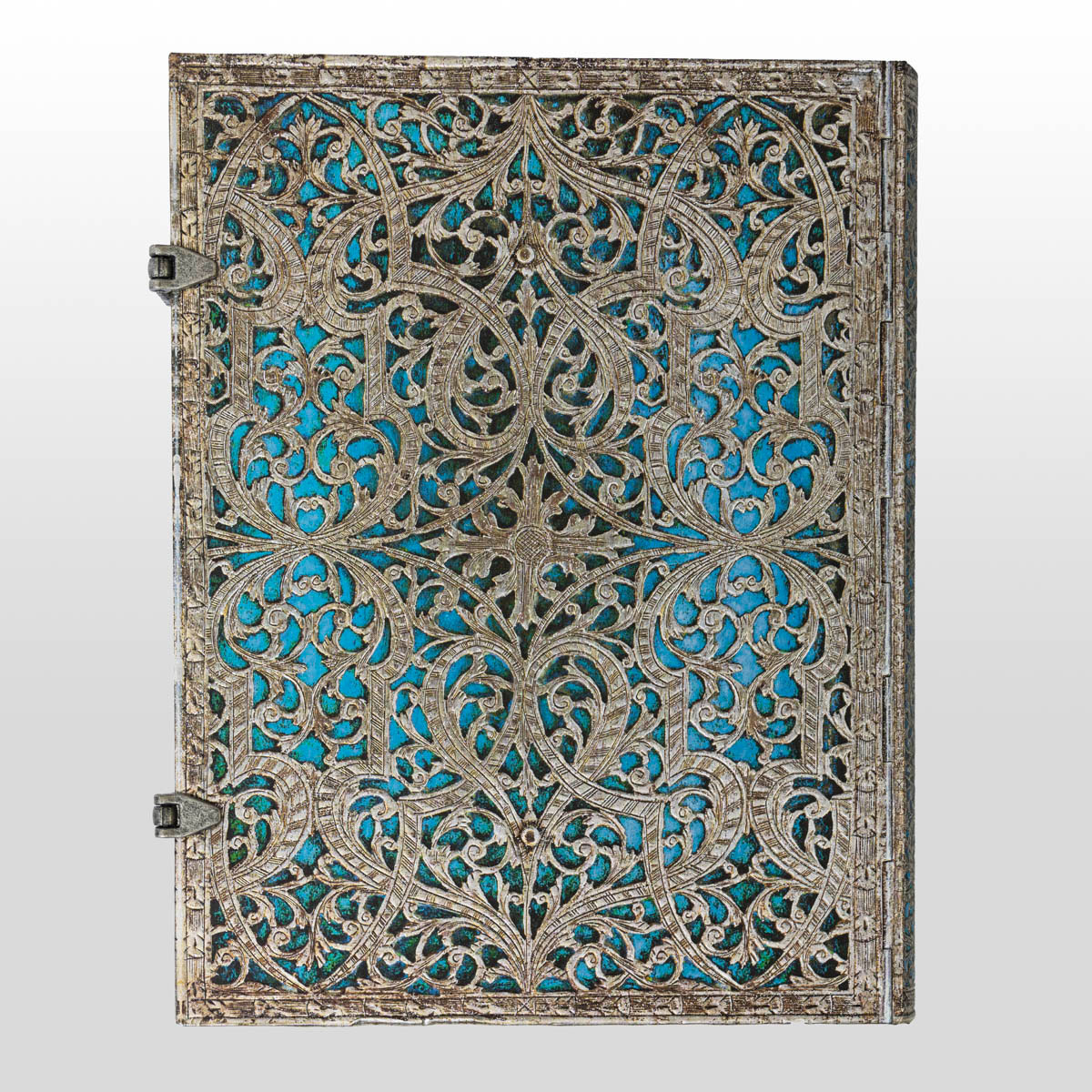 Diario Paperblanks - Filigrana d’Argento : Blu Maya - ULTRA (dettaglio 1)