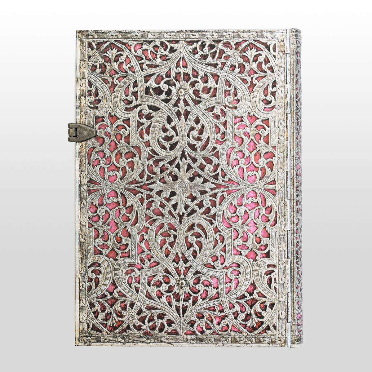 Carnet Paperblanks : Filigrane Argenté : Rose tendre - MINI épais (détail 1)