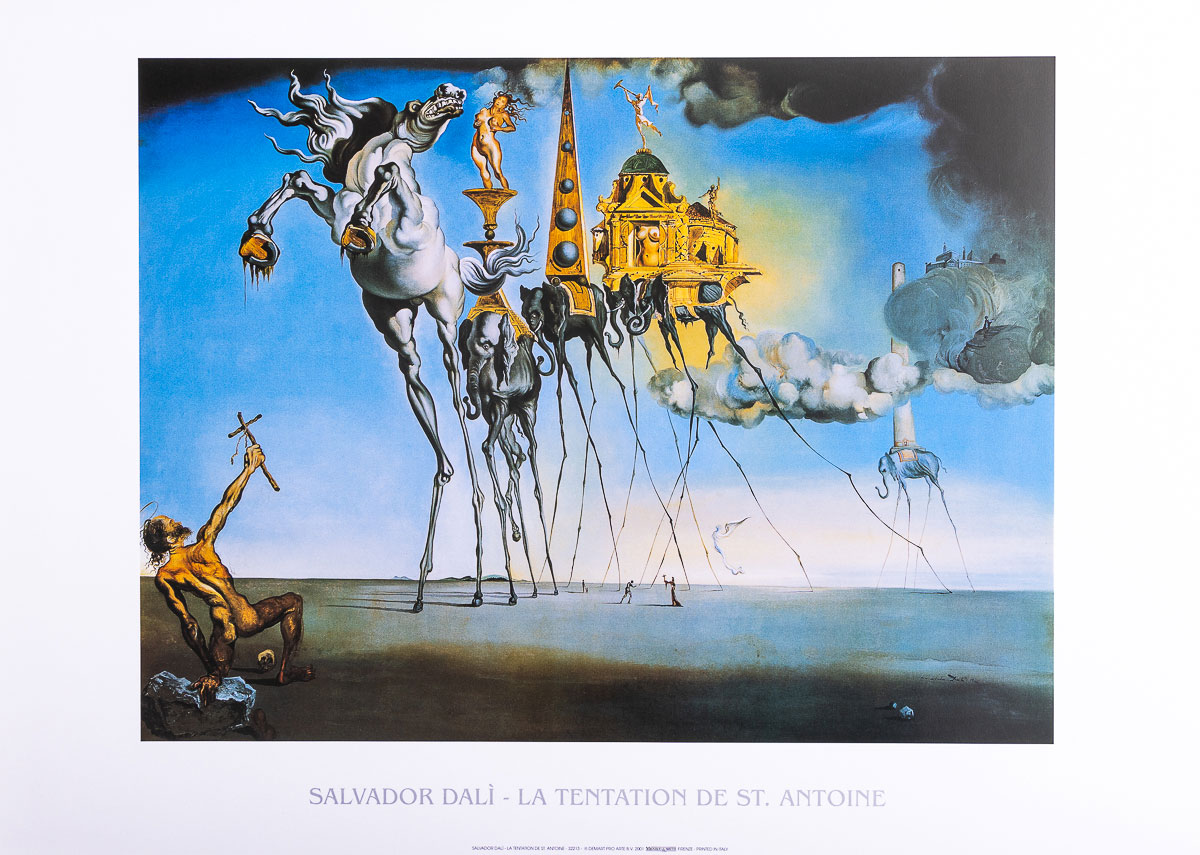 Art Print Dali - The Temptation of St.Anthony - 70 x 50 cm