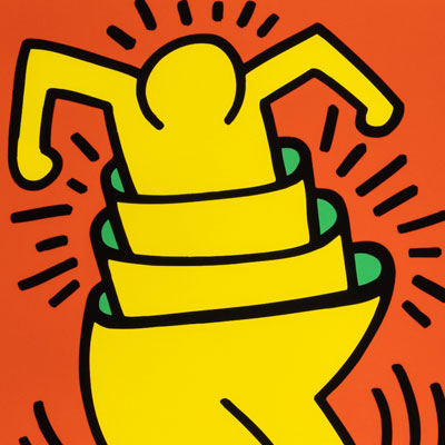 Keith Haring Fine Art Print : Cup Man (1989)