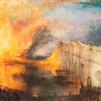 Póster William Turner: Incendio en la Cámara de los Lores y Comunes (1835)