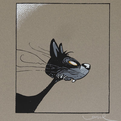 Regis Loisel signed serigraph - The cat