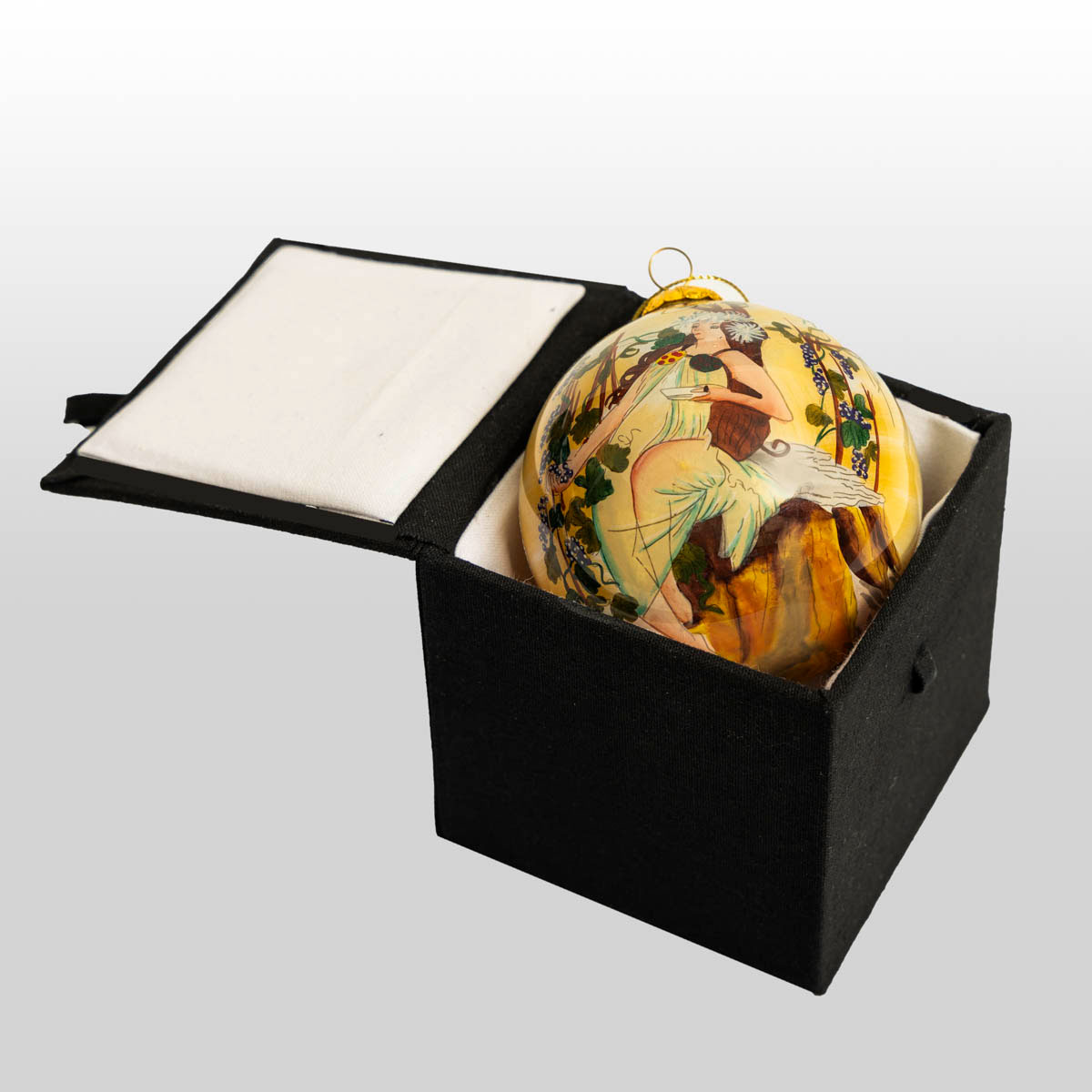 Alphonse Mucha glass Christmas Bauble: Autumn (box)