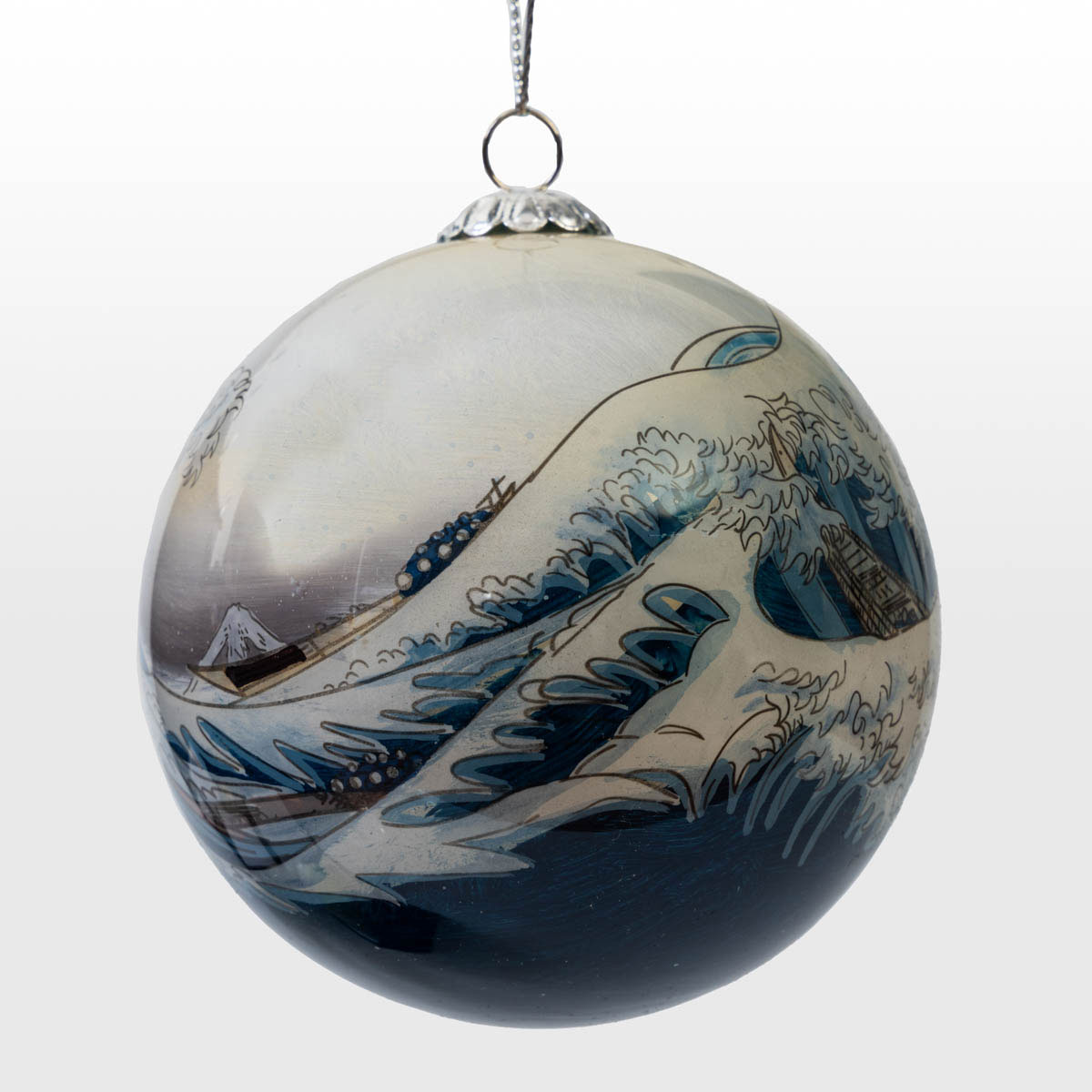 Bola de Navidad Hokusai: La gran ola de Kanagawa (detalle 1)