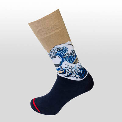 Chaussettes Hokusai : La grande vague de Kanagawa