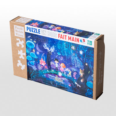 Wooden Puzzle for kids : Nocturnal Escapade (box)