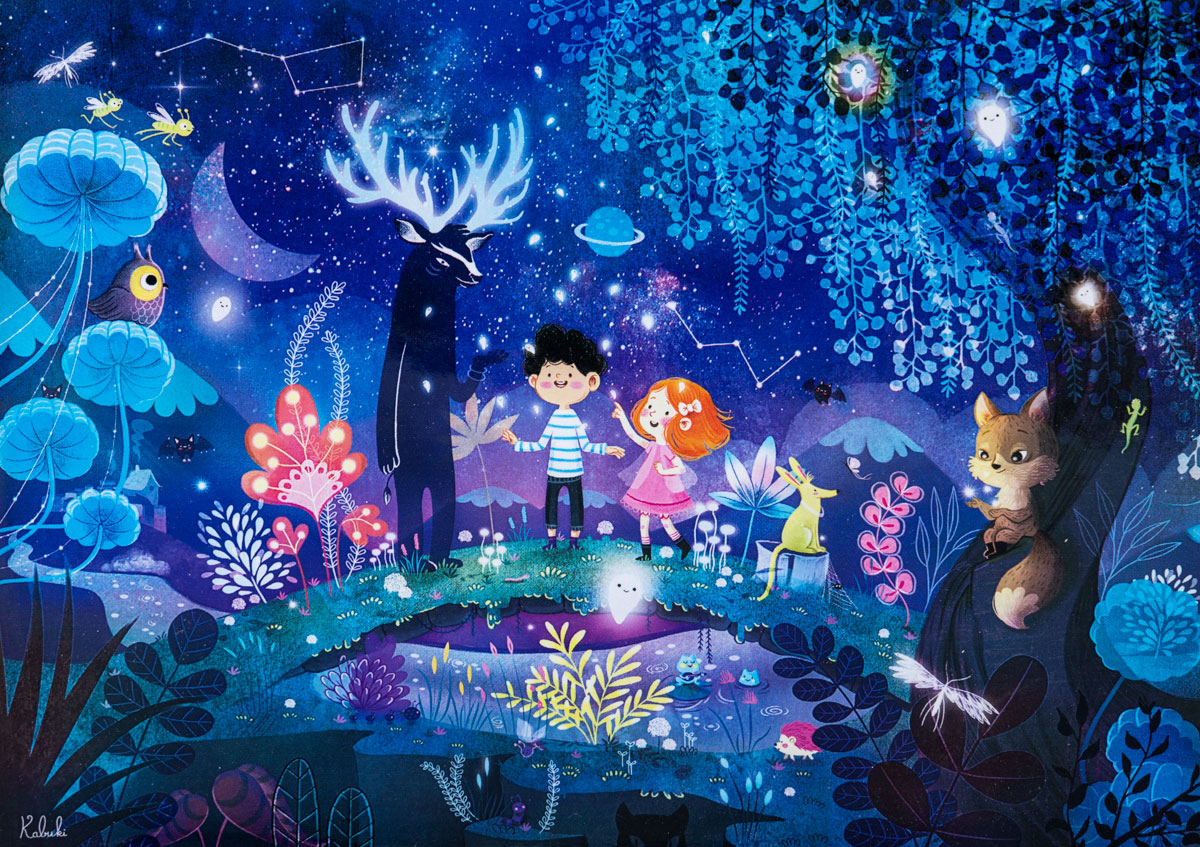 Puzzle enfant en bois : Escapade Nocturne