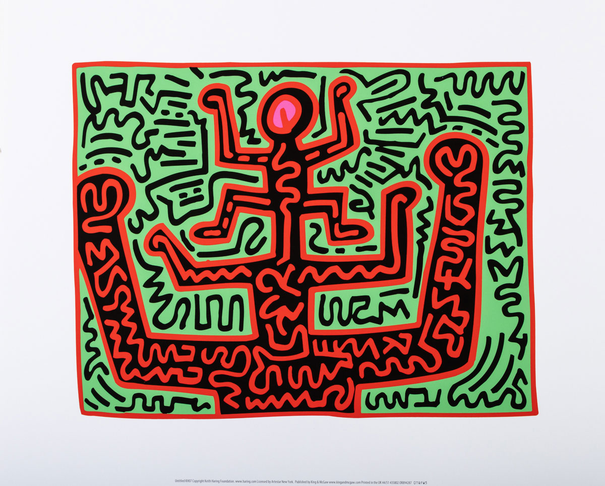 Póster Keith Haring: Growing VII (1988) - Lámina