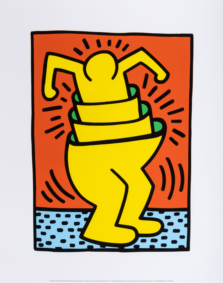 Keith Haring Fine Art Print : Cup Man (1989) - Print