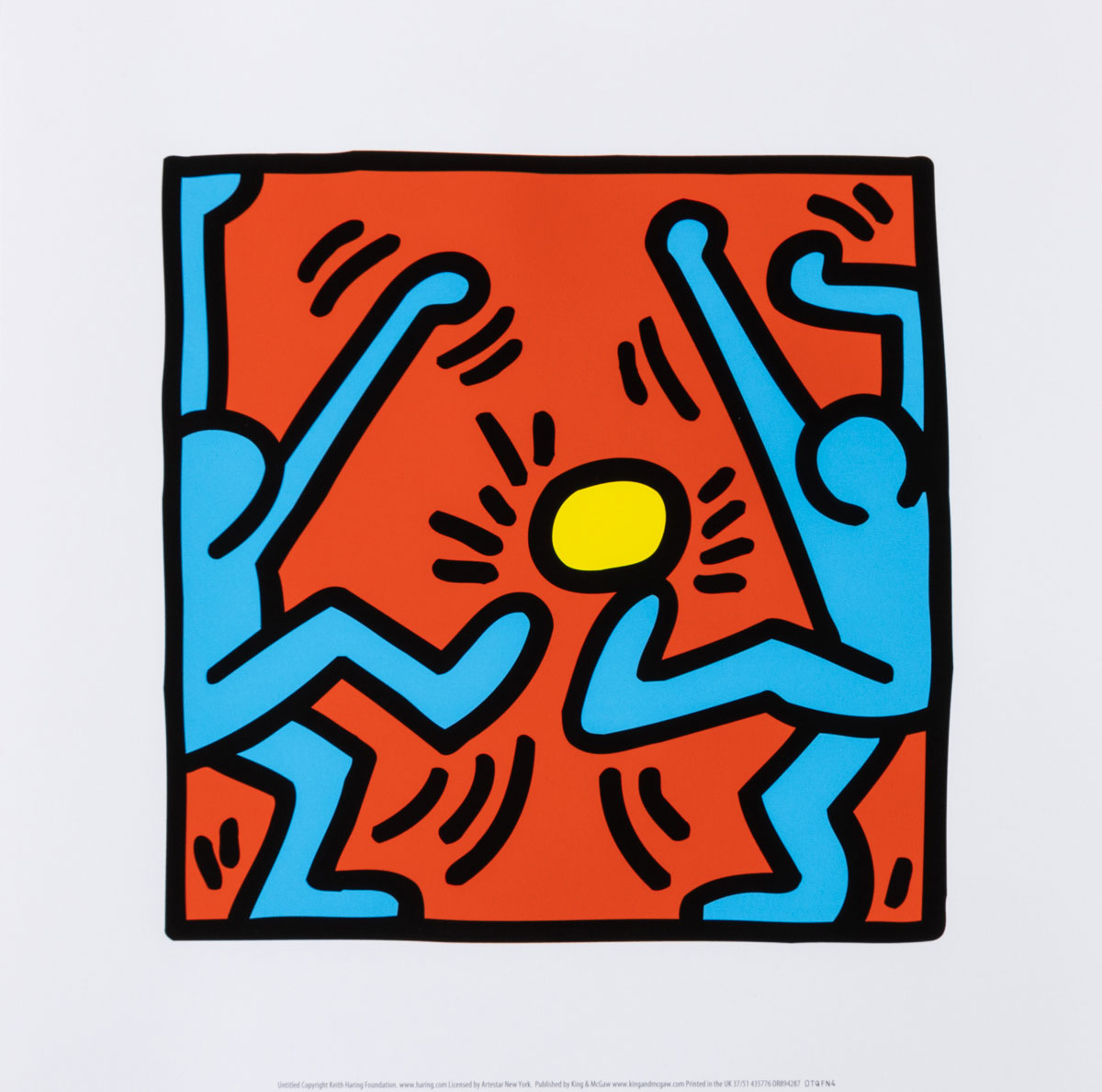 Affiche Keith Haring : Football, 2 joueurs (1988) - Affiche