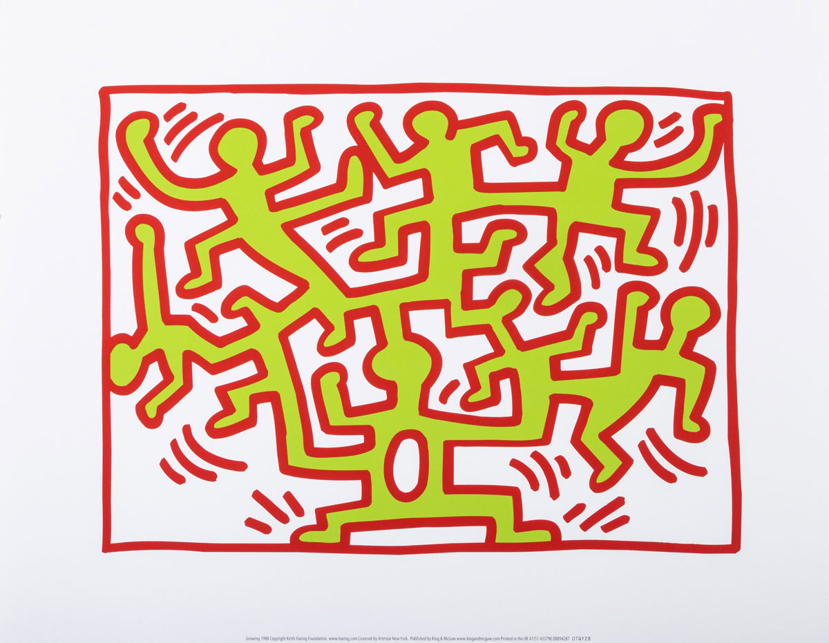 Póster Keith Haring: Growing II (1988) - Mostrar