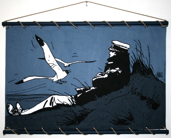 Serigrafía - Corto Maltese Hugo Pratt - Corto Marin (azul) - 100 x 80 cm